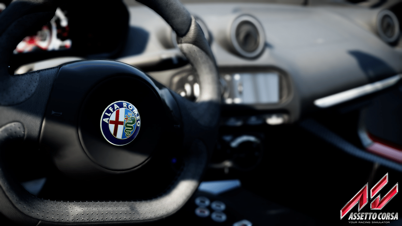 Cockpit interior detail in Assetto Corsa