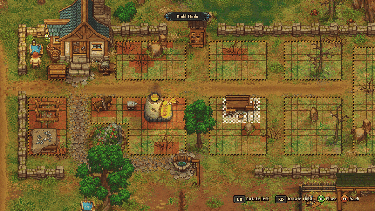 Building and placement grid in Graveyard Keeper