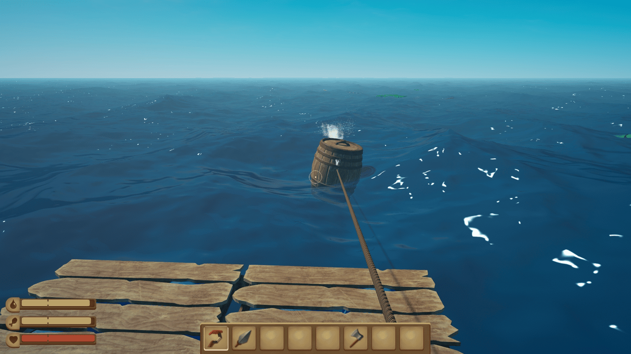 لقطة لعب توضح جمع الموارد بالخطاف في Raft