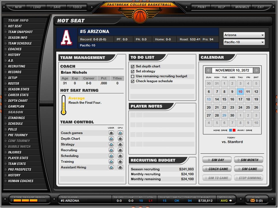 Fast Break College Basketball cover image