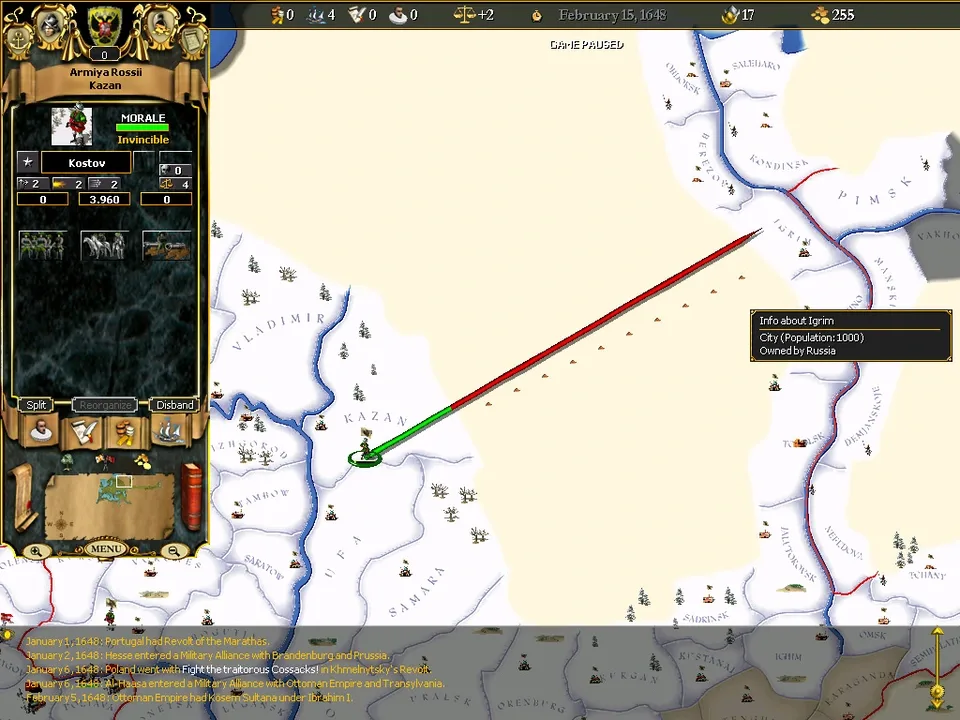 For The Glory: A Europa Universalis Game screenshot 2