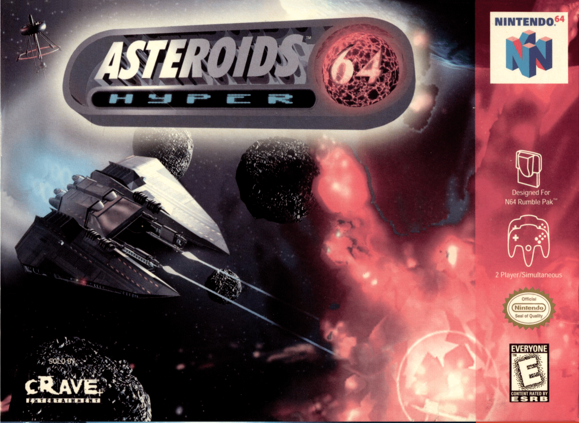 Asteroids Hyper 64 cover