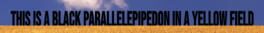 This is a Black Parallelepipedon in a Yellow Field artwork 1