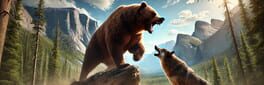 Bear vs. Wolf Jigsaw Puzzle artwork 1