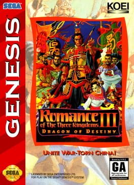 Romance of the Three Kingdoms III Dragon of Destiny cover