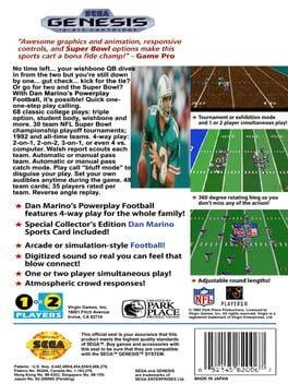 Dan Marino's Powerplay Football artwork 2