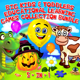 Big Kids & Toddlers Educational Learning Games Collection Bundle 5-in-1