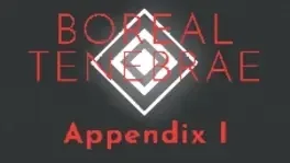 Boreal Tenebrae Appendix I