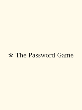 The Password Game Cover