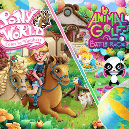 Pony World: Color by Numbers & Animal Golf: Battle Race Bundle