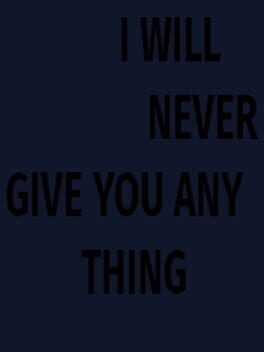 I Will Never Give You Any Thing
