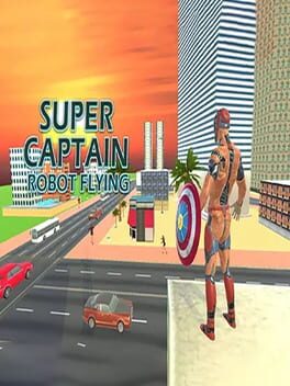 Superhero Captain Robot Flying Newyork City War