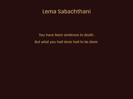 Lema Sabachthani
