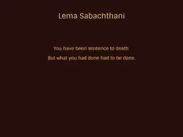 Lema Sabachthani
