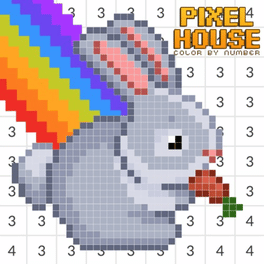 Pixel House: Color by Number
