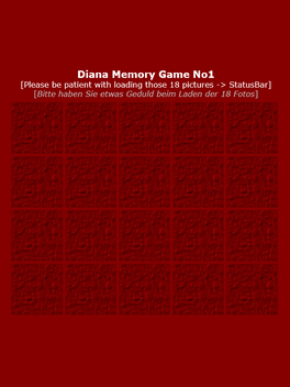 Diana Memory Game No1 Cover