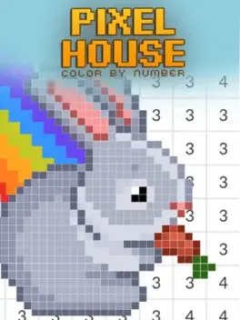 Pixel House: Color by Number image