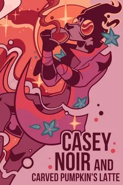 Casey Noir and Carved Pumpkin's Latte