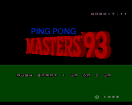 Ping Pong Masters '93 Cover