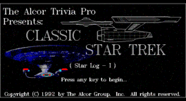 The Alcor Trivia Pro Classic Star Trek (Star-Log I) Cover