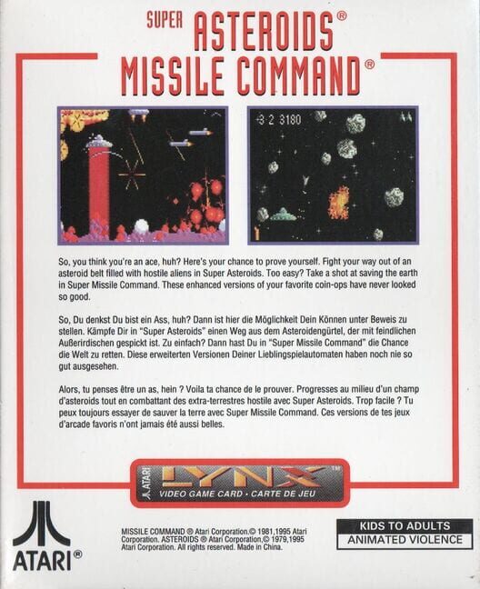 Super Asteroids & Missile Command artwork 2