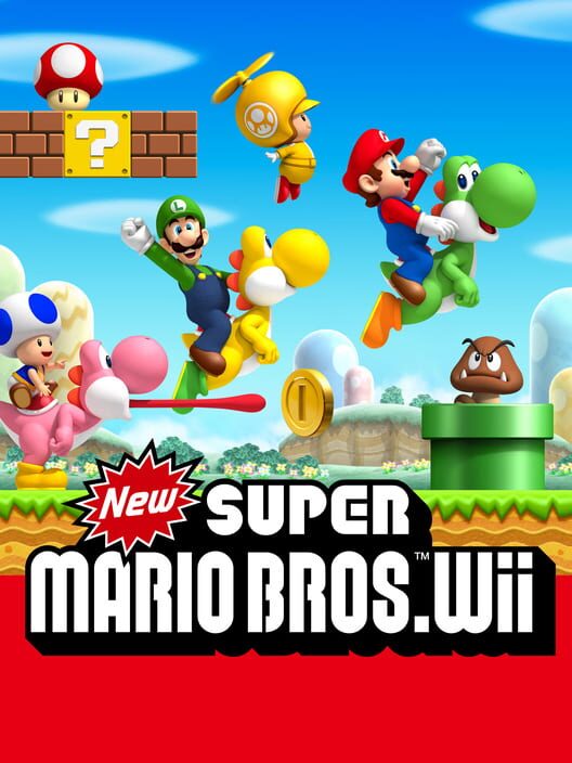 Capa do game New Super Mario Bros. Wii