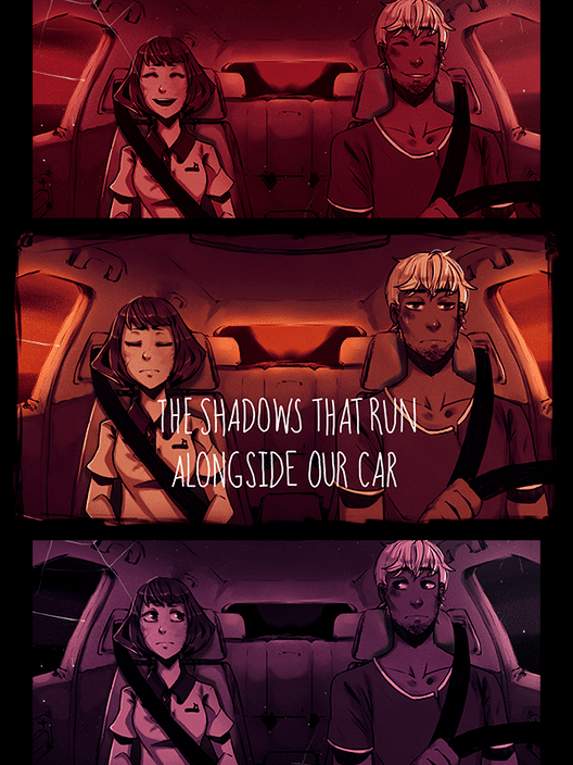 The Shadows That Run Alongside Our Car