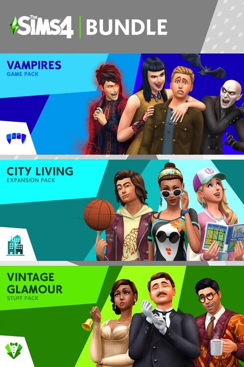 Capa do game The Sims 4: Bundle - City Living, Vampires, Vintage Glamour Stuff