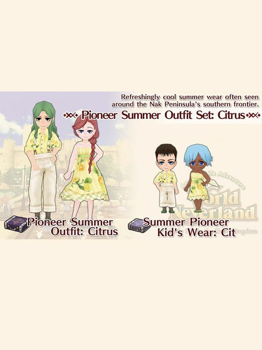 Capa de WorldNeverland: Daily Life in the Elnea Kingdom - Pioneer Summer Outfit Set: Citrus