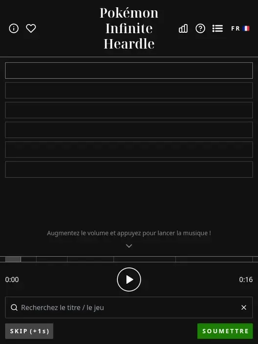 Pokémon Infinite Heardle