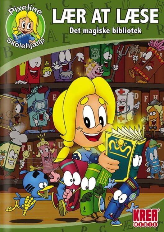 Pixeline Skolehjælp: Lær at Læse – Det Magiske Bibliotek poster