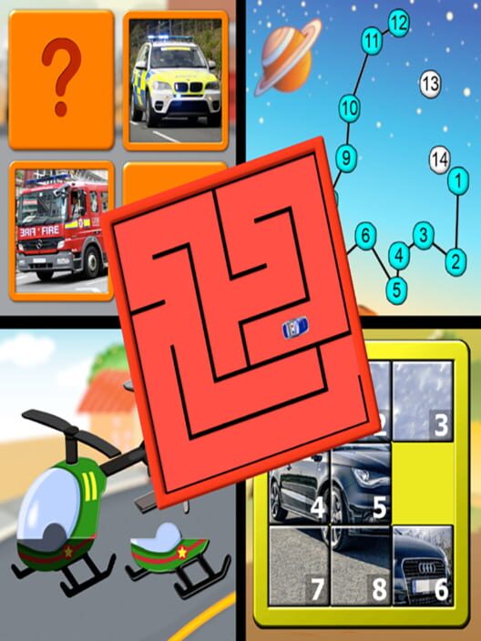 Kids Cars and Trucks Logic Memory Puzzles cover