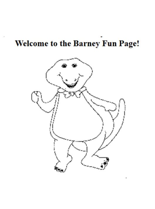 The Barney Fun Page! cover