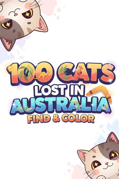 Steam cover for 100 Cats Lost in Australia Find & Color.