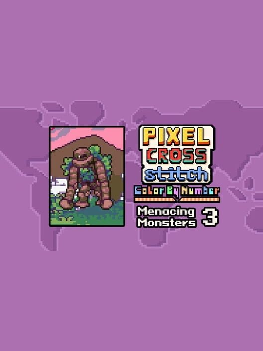 Pixel Cross Stitch: Color by Number - Menacing Monsters Pack 3