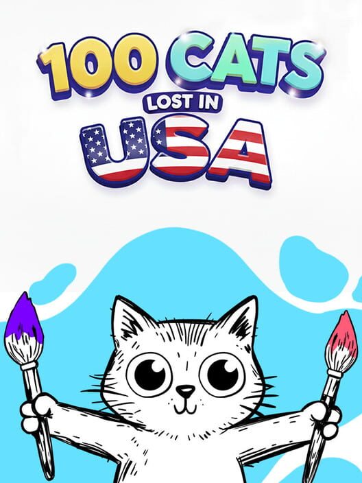 Steam cover for 100 Cats Lost In USA Find & Color.