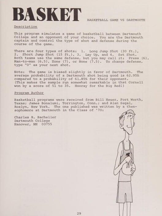 PDP 10 Timesharing Basketball cover