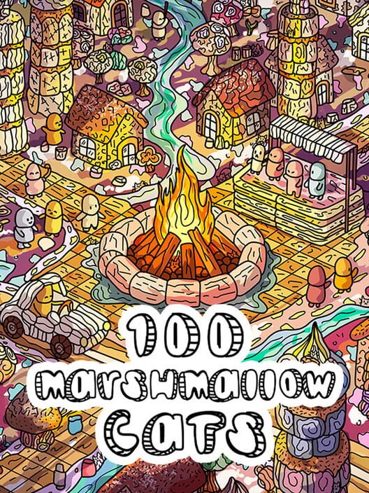 Steam cover for 100 Marshmallow Cats.