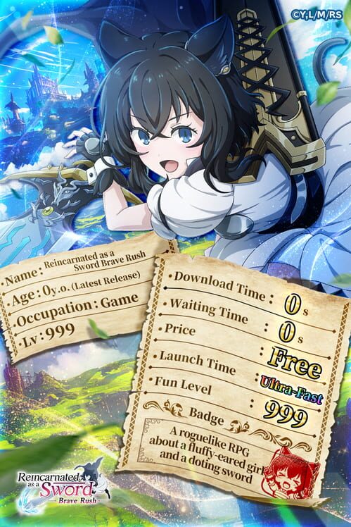 Capa de Reincarnated as a Sword Brave Rush