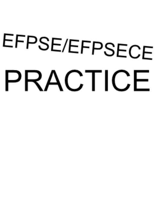 EFPSE/EFPSECE Games Practice cover