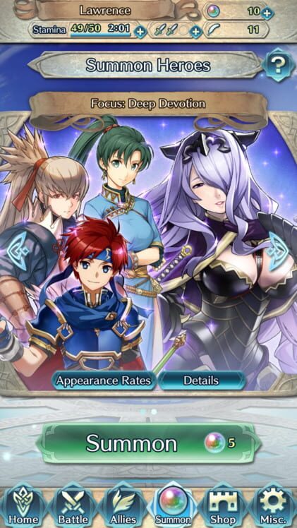 Fire Emblem Heroes screenshot 	