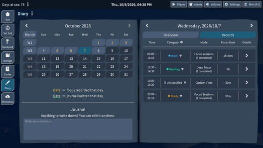 Dive Log: A Focus Voyage screenshot 2