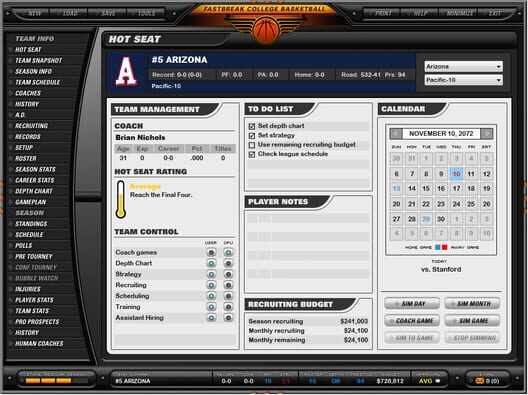 Fast Break College Basketball cover