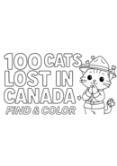 100 Cats Lost in Canada Find & Color