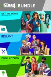 The Sims 4: Bundle - Get to Work, Dine Out, Cool Kitchen Stuff cover