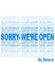 Sorry, We're Open cover