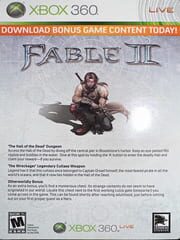 Fable II Bonus Game Content cover