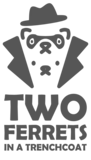 Two Ferrets in a Trench Coat logo