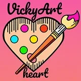 Vicky Art Heart logo