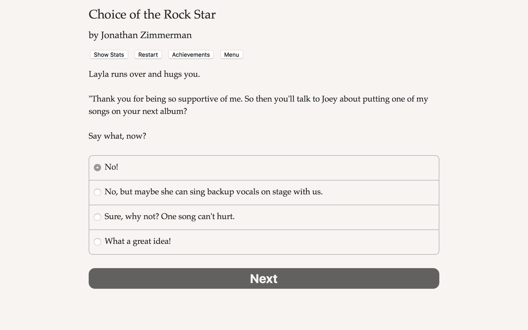 Choice of the Rock Star - Screenshot 2
